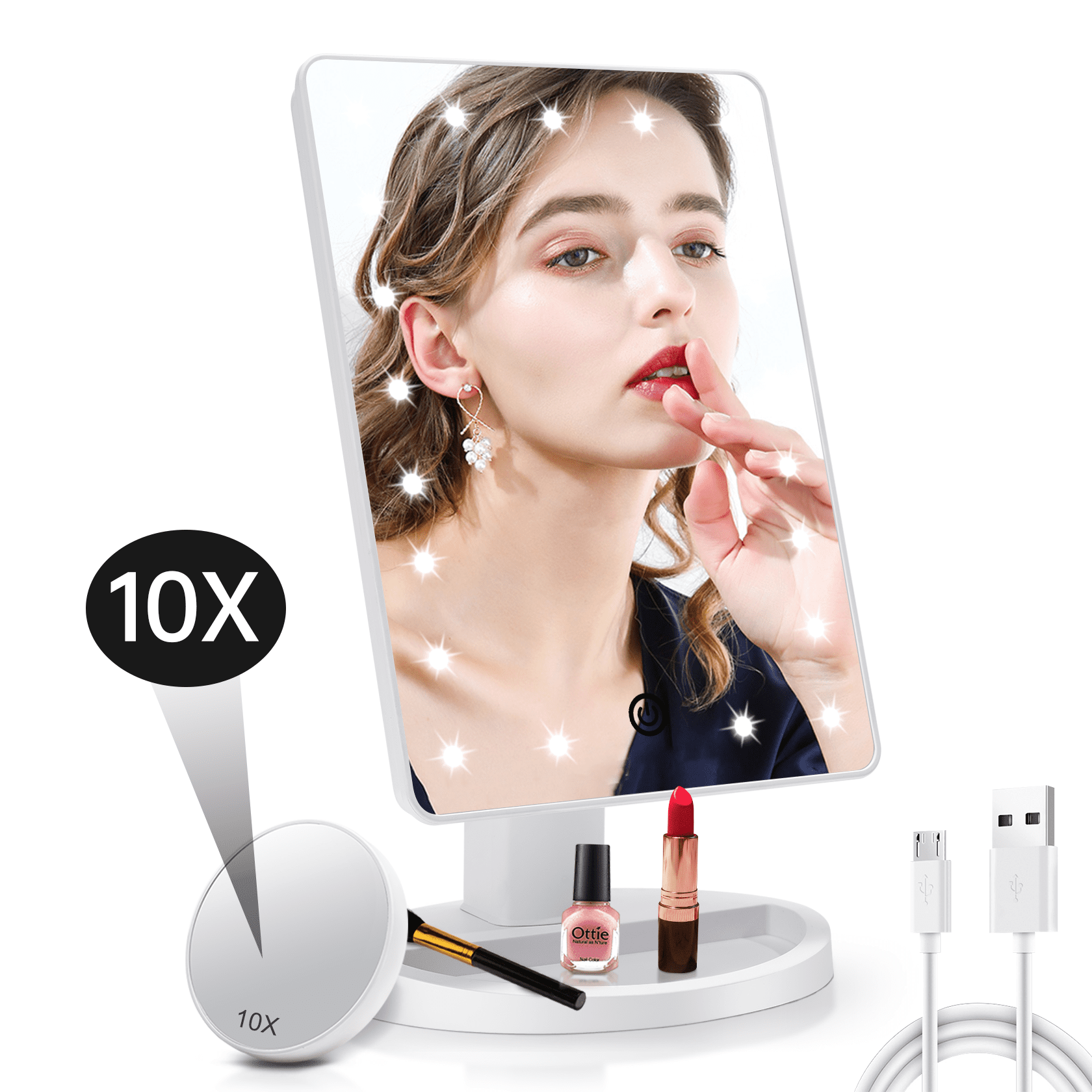 Funtouch Lighted Makeup Mirror With 10X Magnification photo 1