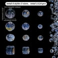 thumbnail image 2 of 1124 Pcs 12 Styles Clear Glass Beads AB Color Glass Bulk Loose Beads Rainbow Plated Spacer Beads for DIY Bracelets Necklaces Crafts Jewelry Making Accessories Clear, 2 of 5