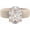 Nude and Rose Gold, variant on Silicone Ring – 11×8 mm Oval Cut CZ | Patented Design - GlowStone Collection