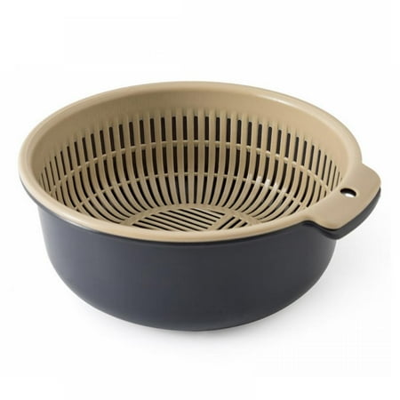 

2 in 1 Plastic Kitchen Washing Baskets Double Layers PP Drainage Basket for Fruits and Vegetables