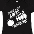 thumbnail image 4 of Inktastic This Kid Loves Bowling Boys or Girls Baby Bodysuit, 4 of 5