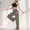 Khaki, variant on JJHGVB Yoga Pants Flare Leggings Casual Cropped Wide Leg Pants With Pocket Stylish Loose Fit Culottes Ideal For Travel Work Or Summer Outings Wide Leg Pants Woman Workout Pants Black 1 L