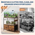 thumbnail image 2 of Heavy Duty Metal Aquarium Stand with Cabinet for 20-29 Gallon Tanks – Double Layer Shelf – Supports Up to 330 lbs – 31.5" x 15.7" x 32.5", 2 of 8