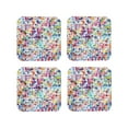 thumbnail image 2 of Balery 4 Pcs Colorful Watercolor Dotsleather Coasters Set, Drink Table Cup Coasters For Living Room Kitchen Coffee Decor, 2 of 9