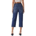 thumbnail image 5 of Stralyhd Capri Jeans for Women High Waisted Jeans Pants Summer Casual Jean Capri Straight Leg Trendy Pants with Pockets Royal Blue S, 5 of 7
