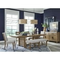 thumbnail image 2 of Magnussen Home Plum Creek Sierra Brown Extendable Trestle Dining Table, 2 of 11