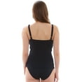 thumbnail image 2 of Freya Womens Remix Underwire Tankini Top, 30F, Black, 2 of 2