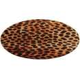 thumbnail image 4 of Leopard Print Pattern Soft Bedroom Round Area Rug, Washable Cute Nursery Circle Throw Mat, Non-Slip Contemporary Small Low Pile Floor Carpet for Dorm Bedside, 4 of 6