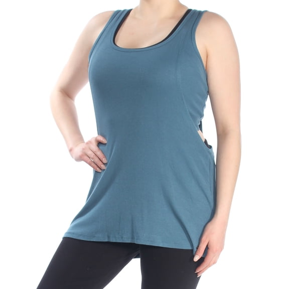 DKNY $49 Womens New 1366 Blue Ribbed Tank Top XL B B