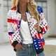 thumbnail image 1 of Chaquetas y abrigos casuales sin capucha de manga larga Chaqueta tipo cárdigan estampada para mujer Chaqueta con cremallera Chaqueta casual de manga larga Chaqueta Abrigo para mujer, 1 of 5