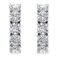 thumbnail image 2 of 2 Carat (ctw) 14K White Gold Round White Diamond Ladies Huggies Hoop Earrings (I2-I3 Clarity), 2 of 4
