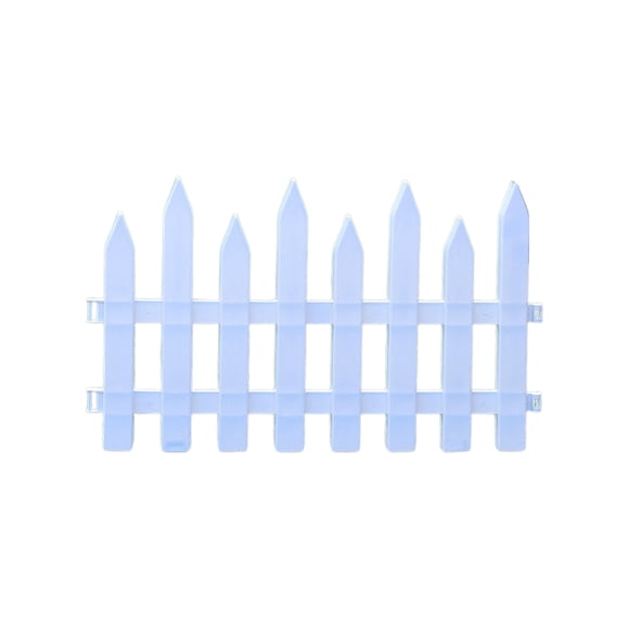 White Plastic Garden Fence Insert Picket Fences Decoration for Yard Lawn Flowerbeds Plant Borders Decoration