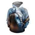 thumbnail image 3 of Sudadera con capucha con estampado 3D de animales y caballos de colores para hombre y mujer, sudadera informal holgada de gran tamaño para hombre, sudaderas para hombres, 3 of 5