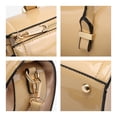 thumbnail image 3 of Shiny Patent Faux Leather Handbags Barrel Top Handle Purse Satchel Bag Shoulder Bag for Women, 3 of 8