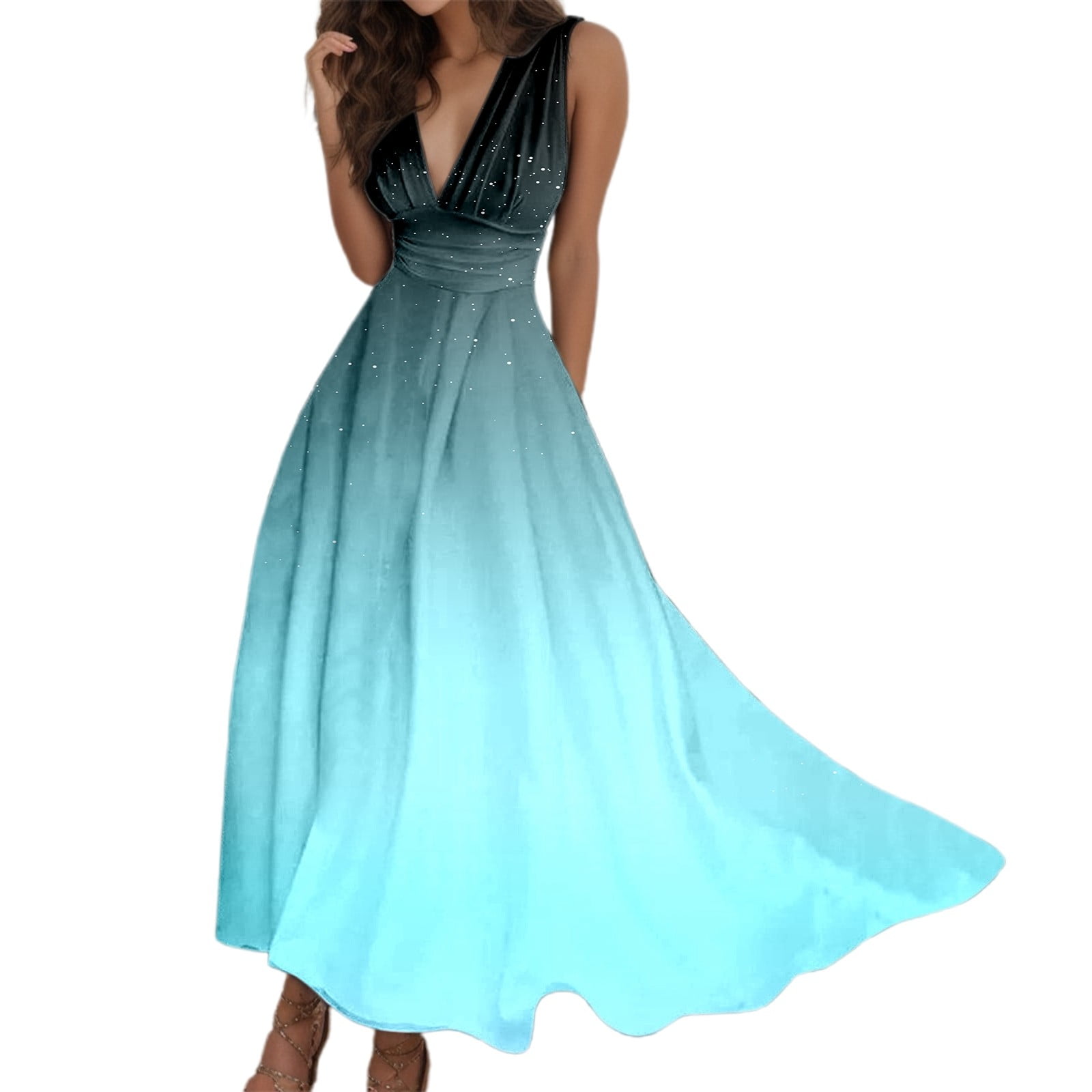 open lace back dress Sleek Satin V-Neck Dress For Prom With Beading And Lace-Up Back