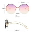 thumbnail image 2 of Gafas de sol degradadas gafas de sol de flores de mariposa gafas de sol de tendencia de moda, hechas de metal, 2 of 5