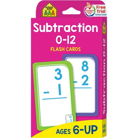 Flash Card: Subtraction 0-12 Flash Cards (Other) (Best Math Flash Card App)