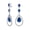 Blue, variant on Womens Cocktail Cubic Zirconia Double Halo Large Purple Amethyst Teardrop CZ Chandelier Earrings