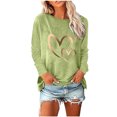 thumbnail image 2 of Busydd Womens Valentines Day Shirt Trendy Love Heart Graphic Valentines Shirts Casual Comfy Long Sleeve Round Neck Tee Tops Valentines Day Gifts for Women, 2 of 5