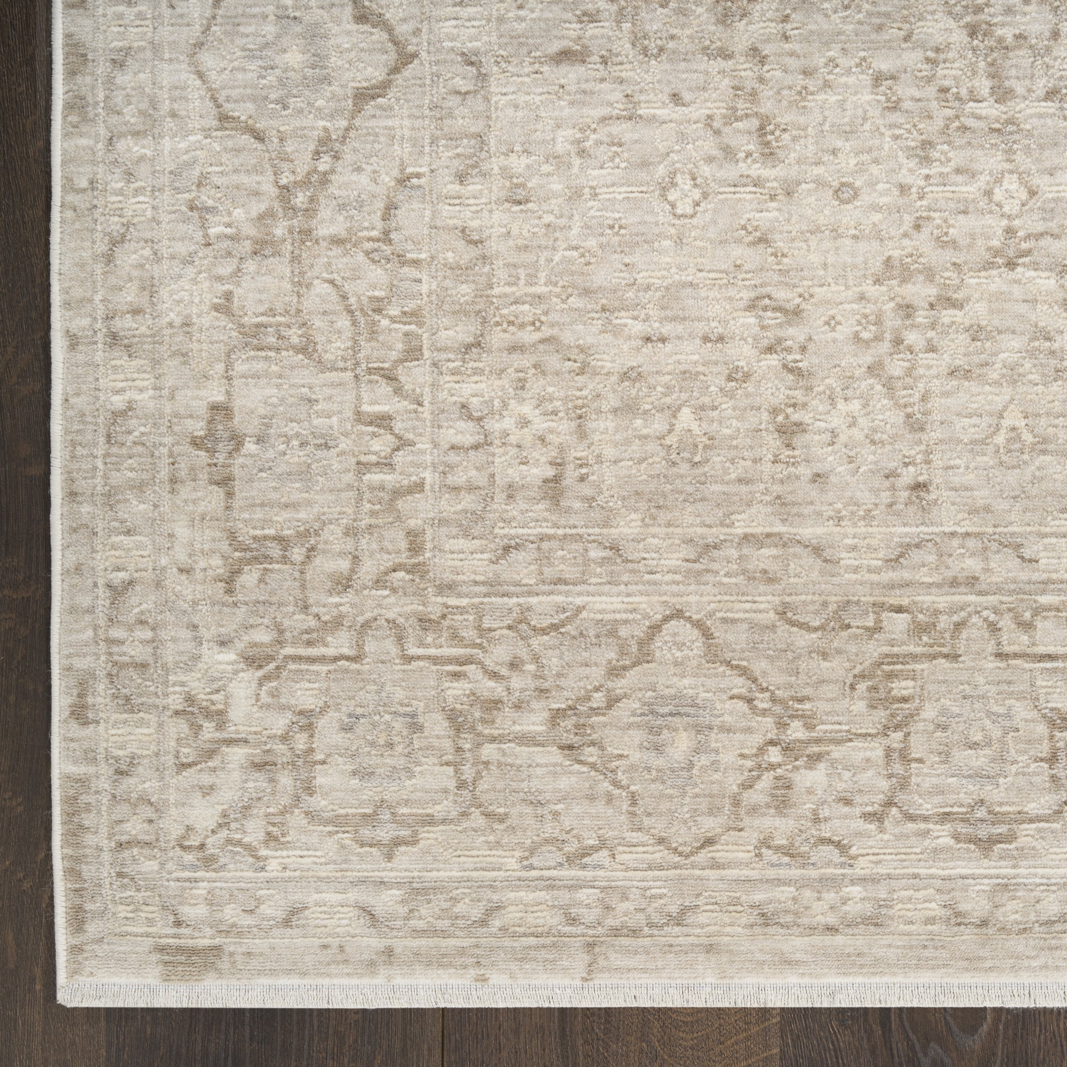 Nourison Outlines 7'10" x 9'10" Ivory Grey Vintage Indoor Rug