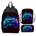 thumbnail image 1 of Ediodpoh Gaming Backpack Set Of 3 Printed Controller Sling Bag And Pencil Lightweight Casual Backpack For School Travel And Parties C, 1 of 7