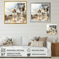 thumbnail image 4 of Designart "Al-Aqsa Mosque Prophet’s I" Spiritual Framed Wall Art Decor - Global Beige Islam Bedroom Framed Canvas Wall Art, 4 of 6