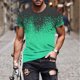 thumbnail image 2 of Camisetas de Manga Larga para Hombres Imprimir Fallow Cuello Redondo Camiseta, Moda Casual Manga Corta Mezcla de Algodón/Lino, 2 of 9
