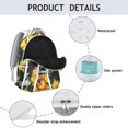 thumbnail image 4 of "Trendy Flower Pattern Backpack with Sunflower Design - Spacious Campus Backpack for Girls & Women, Water-Resistant Material with Multiple Pockets, Fashionable School Accessory", 4 of 6