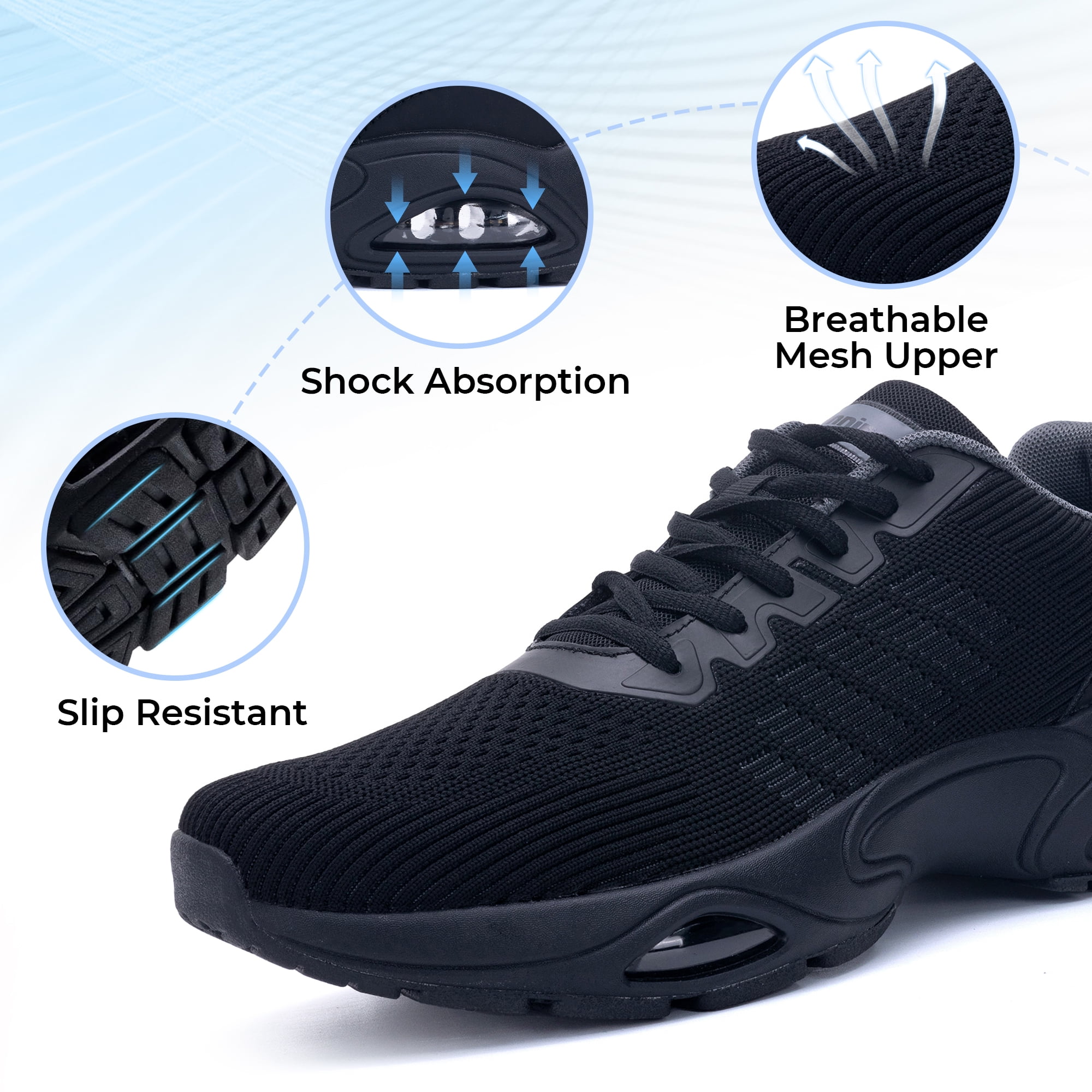 AHUSIR Men's Tennis Running Shoes Breathable Athletic Training Walking Sneakers for Gym Jogging Sports US 7-13