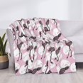thumbnail image 3 of Honeii Pineapple Flamingo print throw blanket, crafted from cozy cotton flannel, offers versatile home decor as a bedding suitable for all seasons.-50"x40", 3 of 6