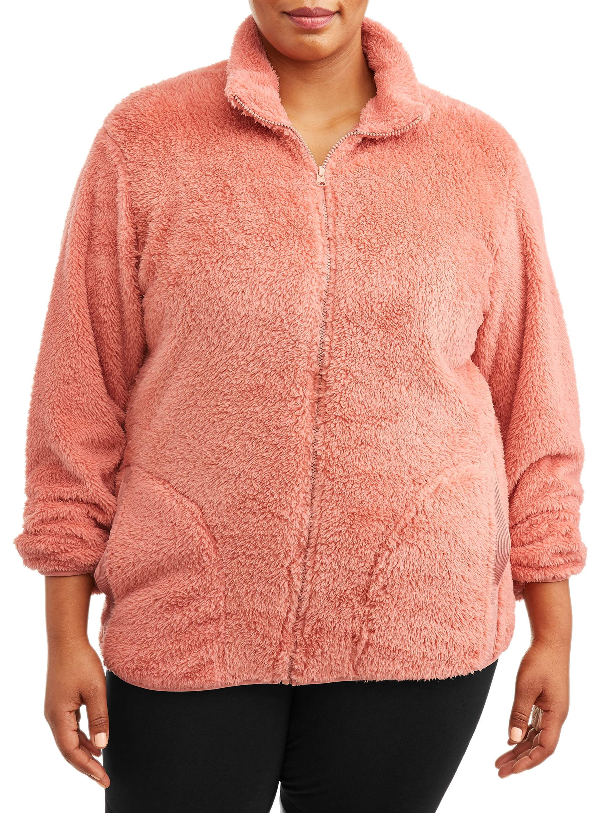 sherpa jacket women's plus size