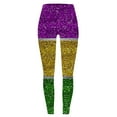 thumbnail image 4 of Mardi Gras Leggings Women 2026 Carnival Glitter Color Block Tummy Control High Waisted Tights Fashion Tuesday Party Gift Yoga Pants, 4 of 4