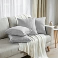 thumbnail image 4 of Home Soft Things Pleated Velvet 4 Piece Throw Pillow Cover Set - Silver - 20" x 20", 4 of 5