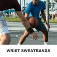 thumbnail image 4 of IBASETOY Wristbands for Gym Tennis Wrist Bands Black Polyester Fiber 6 Pairs, 4 of 5