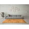 thumbnail image 3 of Ahgly Company Indoor Round Abstract Orange Modern Area Rugs, 5' Round, 3 of 4