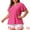 Hot Pink, variant on DARING DIVA Women's Plus V Neck Hollow Flare Short Sleeve Top 3X Light Purple