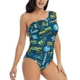 thumbnail image 3 of Haiem Dump Truck Women's One Piece Swimsuits Tummy Control One Shoulder Bathing Suits Ruffle Swimwear-XX-Large, 3 of 8