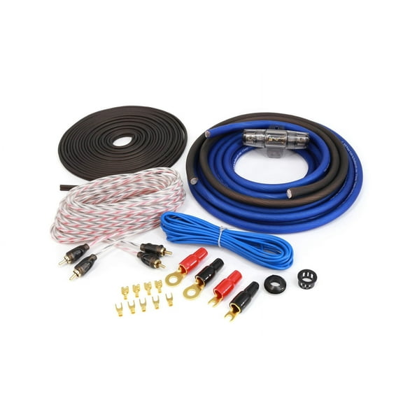 KnuKonceptz KCA 4 Gauge Amplifier Wiring Installation Kit, White, 32 lb