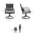 thumbnail image 5 of Afuera Living 2-Piece Outdoor Black Metal Swivel Dining Chairs, 5 of 11