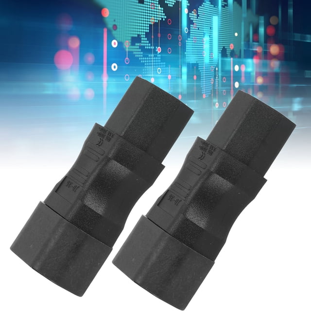 Power Cord Adapter, IEC320 C14 To IEC320 C15 Power Adapter PVC Housing Flame Retardant 2500W Portable Sturdy for PDU Server for Computer Socket