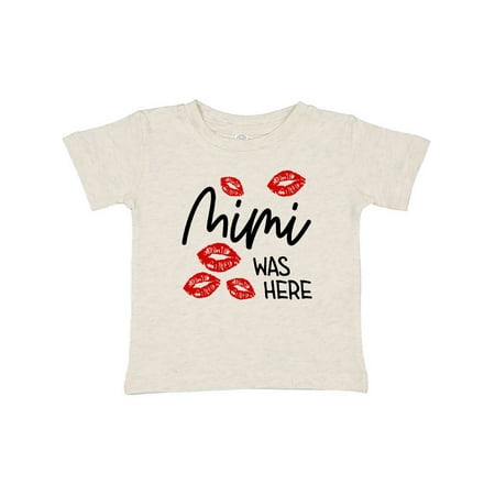 

Inktastic Mimi Was Here Red Kisses Gift Baby Boy or Baby Girl T-Shirt
