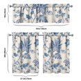 thumbnail image 6 of Wildflower Farmhouse Curtains 36 Inch - 3 Panel Rustic Bohemian Set with Vintage Floral Print, Rod Pocket Kitchen Window Drapes for Cottage Style, 6 of 6