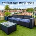 thumbnail image 5 of 8Pcs Patio Cushion Stretch Covers, Outdoor Cushion Cover Replacement, Yard Sofa Couch Slipcovers for Patio Furniture Cushion Covers, Outdoor Waterproof Soft Flexibility Protector, 5 of 7