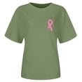 thumbnail image 5 of Razzly Women's T Shirts Stylish Graphic Tee For Cancer Awareness Month Celebrating Support And In A And Comfortable Design Short Sleeve Casual Shirts for Women 2 Shirt Casual Short(Light Green,XL), 5 of 5