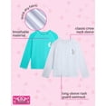 thumbnail image 2 of Real Love Girls' Rash Guard - 2-Pack Quick Dry Long Sleeve Swim Shirts for Girls (Sizes: 2T-16), 2 of 7