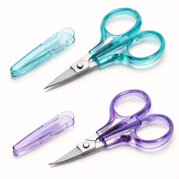 Small Travel Embroidery Scissors Set for Sewing Crafting Paper Cutting Knitting Stainless Steel High Precision Sharp Tip Safety Cases