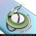 thumbnail image 3 of Soporte para anillo de teléfono con soporte para dedo, soporte para anillo de teléfono celular con agarre para dedo y rotación de 360 grados (verde claro), 3 of 8