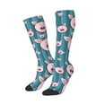 thumbnail image 2 of Bingfone Compression Socks for Women and Men Long Socks for Running Athletic Cycling Nurse-Funny Pig Faces, 2 of 8