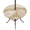 Gold, Tan, Brown, variant on Round Outdoor Tablecloth with Umbrella Hole and Zipper, Palm Leaves Yellow Tablecloth with Elastic Waterproof, Summer Botanical Coastal Tropical Patio Table Covers for 36" - 44" Picnic Pool Tables