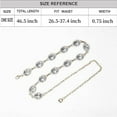 thumbnail image 2 of Western Chain Belt Girls Waist Belt Metal Link Belt Chain Belt Diamond Belt Gems Waist Chain Belt Women's Dress Belt Cowgirl Belt for Jeans Dresses, 1Pc-White, 2 of 6